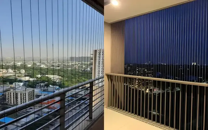Premium Quality Invisible Grills Installation Services for Balconies and Windows
